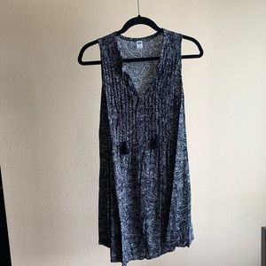 Black and White Paisley Print Shift Dress Old Navy